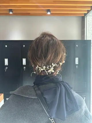 ミディアム ヘアアレンジ ハイトーン/アレンジ 🎀アオイ🎀のヘアスタイル