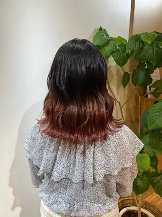 ミディアム カラー 清水 真衣のヘアスタイル