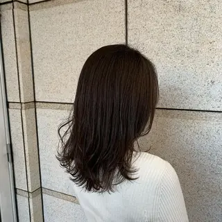 セミロング カラー まろやかカラー🤎 みなとまほのヘアスタイル