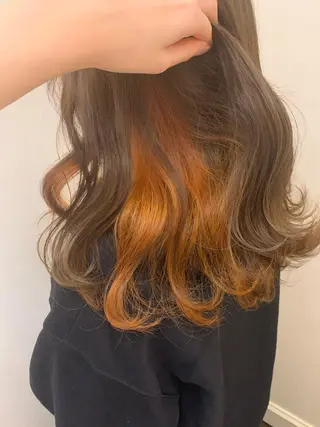 ロング カラー unico.所属・韓国ヘア/暖色カラー 新美多英のヘアスタイル