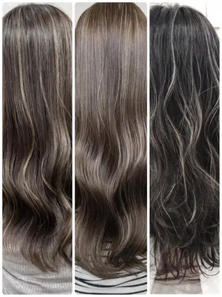 ロング カラー ☀️東京→岡崎☀️ ハイライト青山彪雅のヘアスタイル