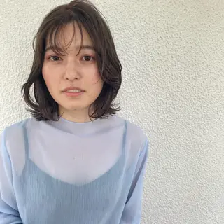 ミディアム カラー ヒラノホナミ 🫧髪質改善🫧のヘアスタイル