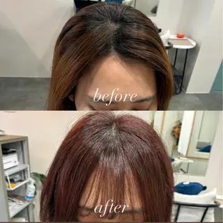 ミディアム 【coco.】hair所属・カジカワサキ/髪質 改善/クロスパーマのヘアスタイル