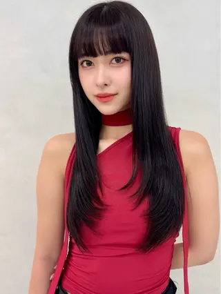 セミロング 🇰🇷韓国ヘア🤍 副店長/栗田のヘアスタイル