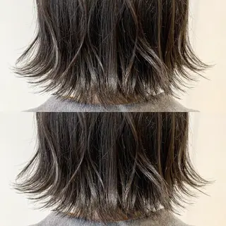 ミディアム カラー box mico. mutsumiのヘアスタイル