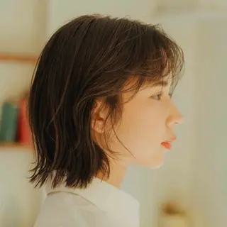 ミディアム ハイトーン/ボブ/ ハイライト🌱ᩚ涼介のヘアスタイル