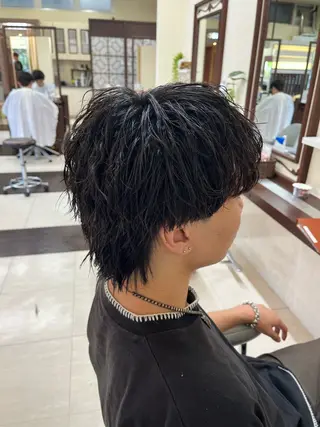 ショート パーマ メンズ AROH men's cut&men's perm 船橋店所属・🧊メンズ特化🧊 高木航希のヘアスタイル
