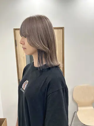 ミディアム カラー ボブ/ハイトーン 立川loose 下田のヘアスタイル