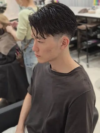 メンズ ミディアム Lapis 名古屋駅前店所属・LEN名古屋/パーマ 海外ヘア/メンズ特化のヘアスタイル