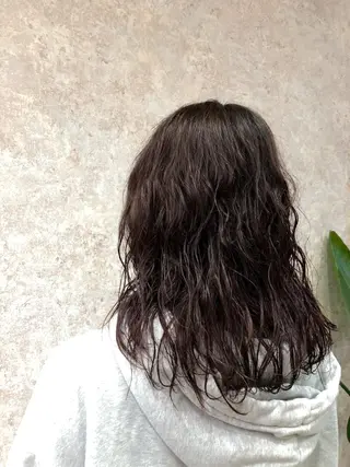 ミディアム カラー パーマ 髪質改善/レイヤー 兼折楓馬のヘアスタイル