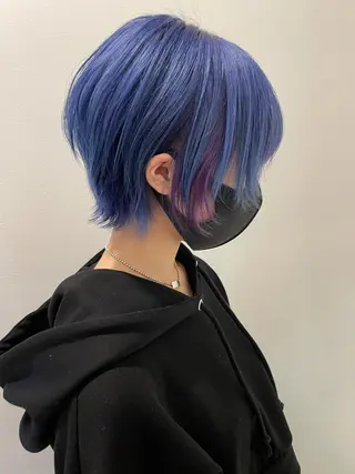 ショート カラー ハイトーン/ウルフ /小澤凌祐🦕のヘアスタイル