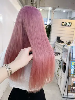 セミロング カラー AiM 大名　似合わせカットのヘアスタイル