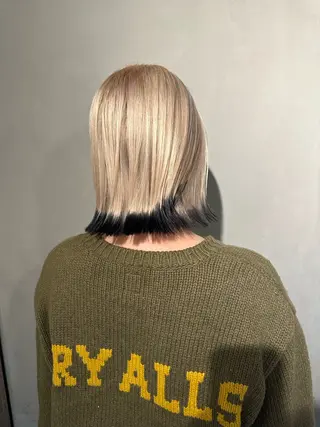 ショート カラー 美髪・シールエクステ ホソタニリョウコのヘアスタイル