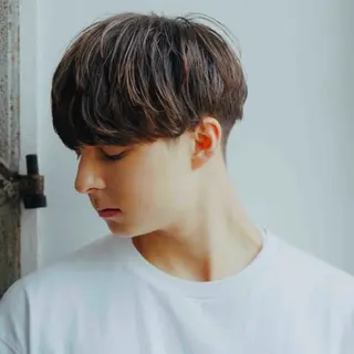 カラー パーマ メンズ ハイトーン/ボブ/ ハイライト🌱ᩚ涼介のヘアスタイル