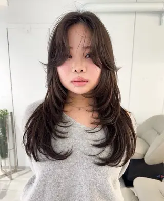 ロング 村上 奈乃果のヘアスタイル