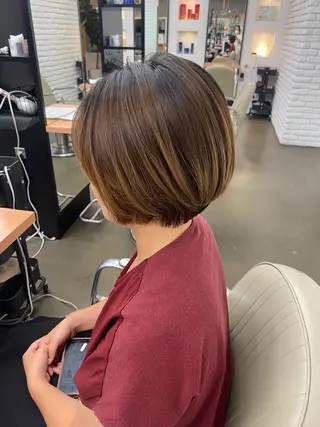 ショート DIFINOaoyama所属・🎧ayaka/ボブ /透明感カラー🩵のヘアスタイル