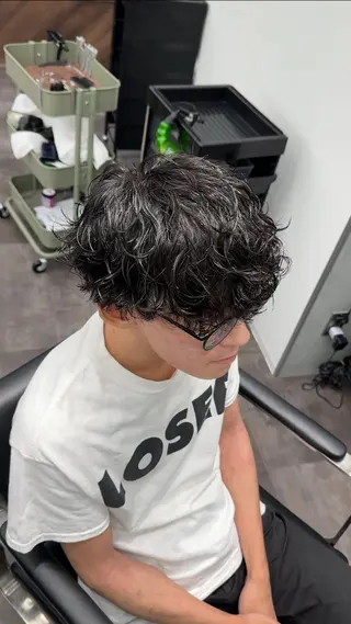 ミディアム パーマ メンズ メンズ特化🔥 齋藤 航のヘアスタイル