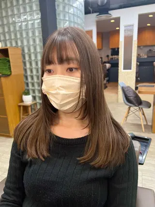 セミロング カラー 透明感カラー/ イルミナカラーヒロキのヘアスタイル