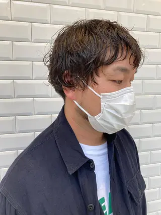 ショート パーマ メンズ SALOWIN me＋店所属・半個室サロン🫧 ササキアヤカのヘアスタイル