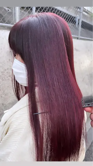 ロング 圧倒的美髪ストレート ツダケイタロウのヘアスタイル