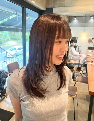 ミディアム カラー 真鍋 哲大のヘアスタイル