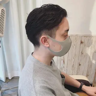 ショート カラー パーマ メンズ メンズサロン💈 吉岡陽【中野】のヘアスタイル