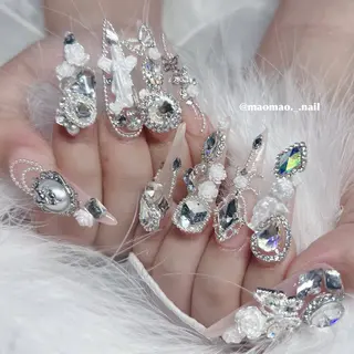 ネイル 🎀mao・スカルプ 姫系デザイン🪽のネイルデザイン