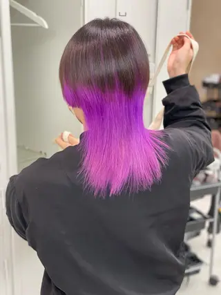 ミディアム カラー ショーヤ/ブリーチ /バレイヤージュのヘアスタイル