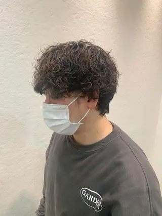 ショート カラー パーマ メンズ 店長/髪質改善/ ナチュラル/松若 優のヘアスタイル