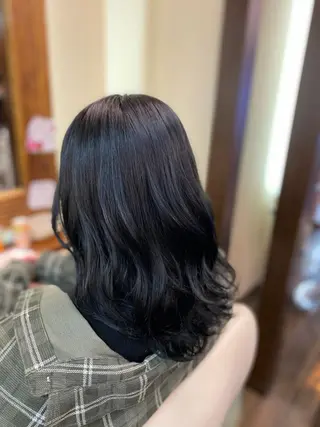 ミディアム カラー ヘアアレンジ 加藤 瑠美のヘアスタイル