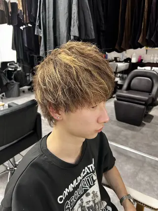 カラー メンズ 笹江 瑞穂のヘアスタイル