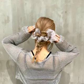 ミディアム ヘアアレンジ ブリーチ超特化美容師 ☯️ルカ✡️💫のヘアスタイル