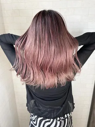 セミロング カラー 神野 雅樹のヘアスタイル