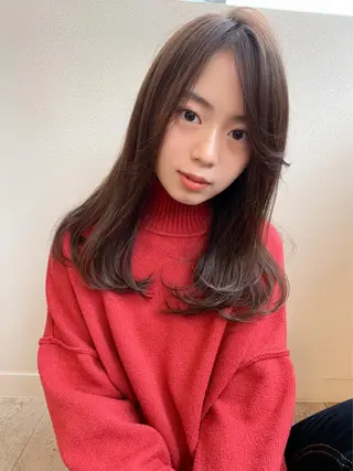 セミロング 髪質改善カラー☆ ヘアアレンジmiyuのヘアスタイル