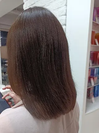 セミロング カラー 【縮毛矯正/レディー スカット】美涼🎀のヘアスタイル