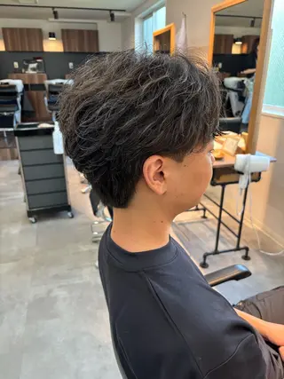 パーマ メンズ 保立/メンズカット 千葉駅フェザーパーマのヘアスタイル