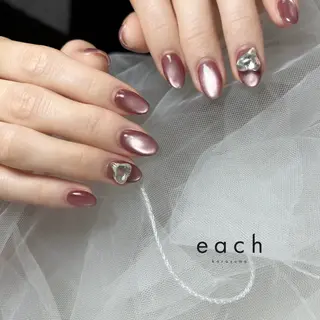 ネイル 𝒆𝒂𝒄𝒉 kanako 🕊のネイルデザイン