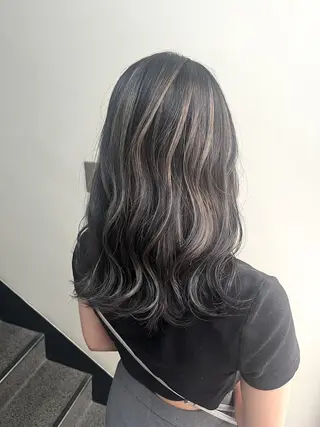 ロング カラー 🌈ダブルカラー🌈 💚みやのしんじ💚のヘアスタイル