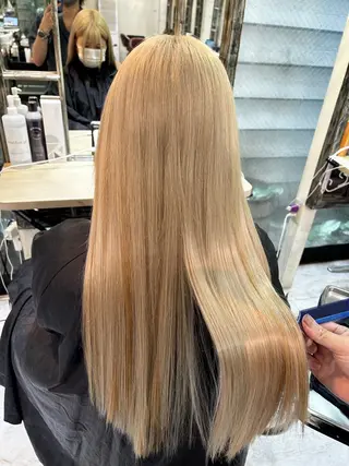 ロング カラー エクステ原宿 シンヤのヘアスタイル