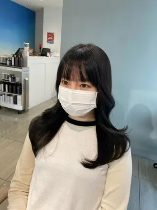 ロング カラー 韓国風レイヤーカット 💎髪質改善"yuiのヘアスタイル