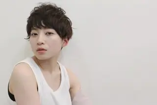 ショート カラー パーマ リルウヘアー 天王寺のヘアスタイル