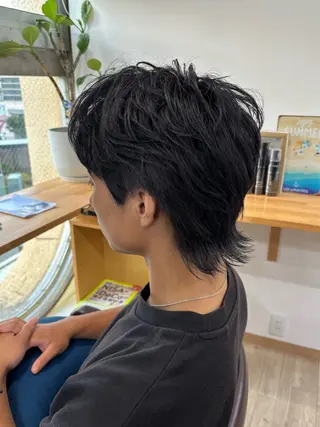 カラー メンズ 安成夏音 モデル募集中のヘアスタイル