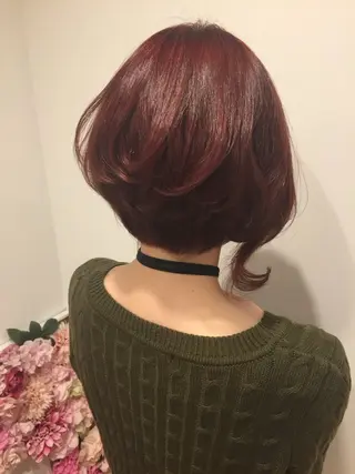 ショート カラー パーマ ヘアアレンジ VIVIE【ヴィヴィ】所属・髪質改善/韓国風 レイヤー/田村祐樹のヘアスタイル