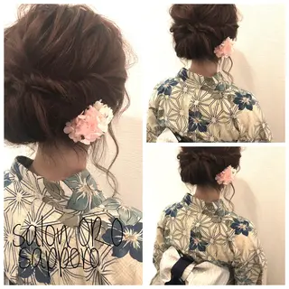 ミディアム ヘアアレンジ 平川 友希子のヘアスタイル