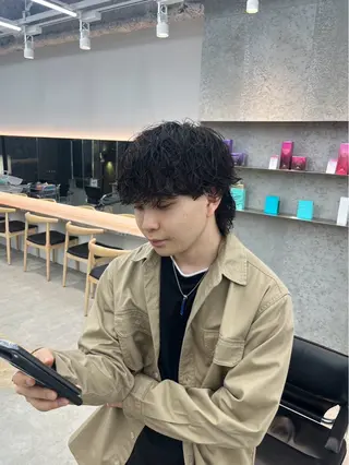 カラー パーマ メンズ メンズパーマ/名駅 /kyogo🦔のヘアスタイル