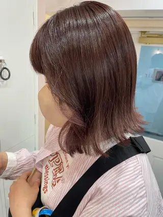 ミディアム マホ/日吉/髪質改善 /レイヤー/ガーリーのヘアスタイル