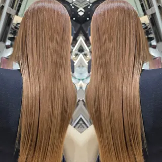 セミロング カラー ✨弱酸性縮毛矯正✨ ✨髪質改善✨hiroのヘアスタイル