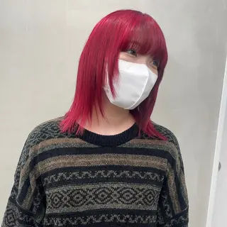 ミディアム カラー 花香竜太/エクステ /ハイトーンカラーのヘアスタイル