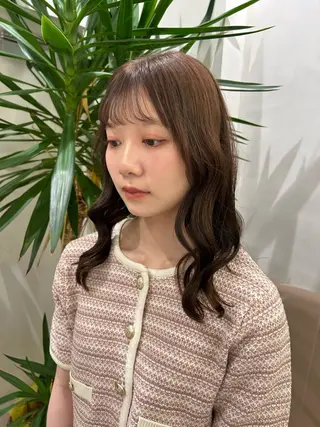 ミディアム グレージュ┆うる艶 ┆ゆうはのヘアスタイル