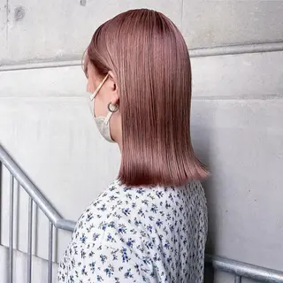 ミディアム ♥️透明感×抜け感 ベージュ/佑珠♥️のヘアスタイル